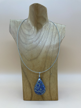 Ultramarin-Lapis „blue-green large Drop“
